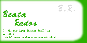 beata rados business card